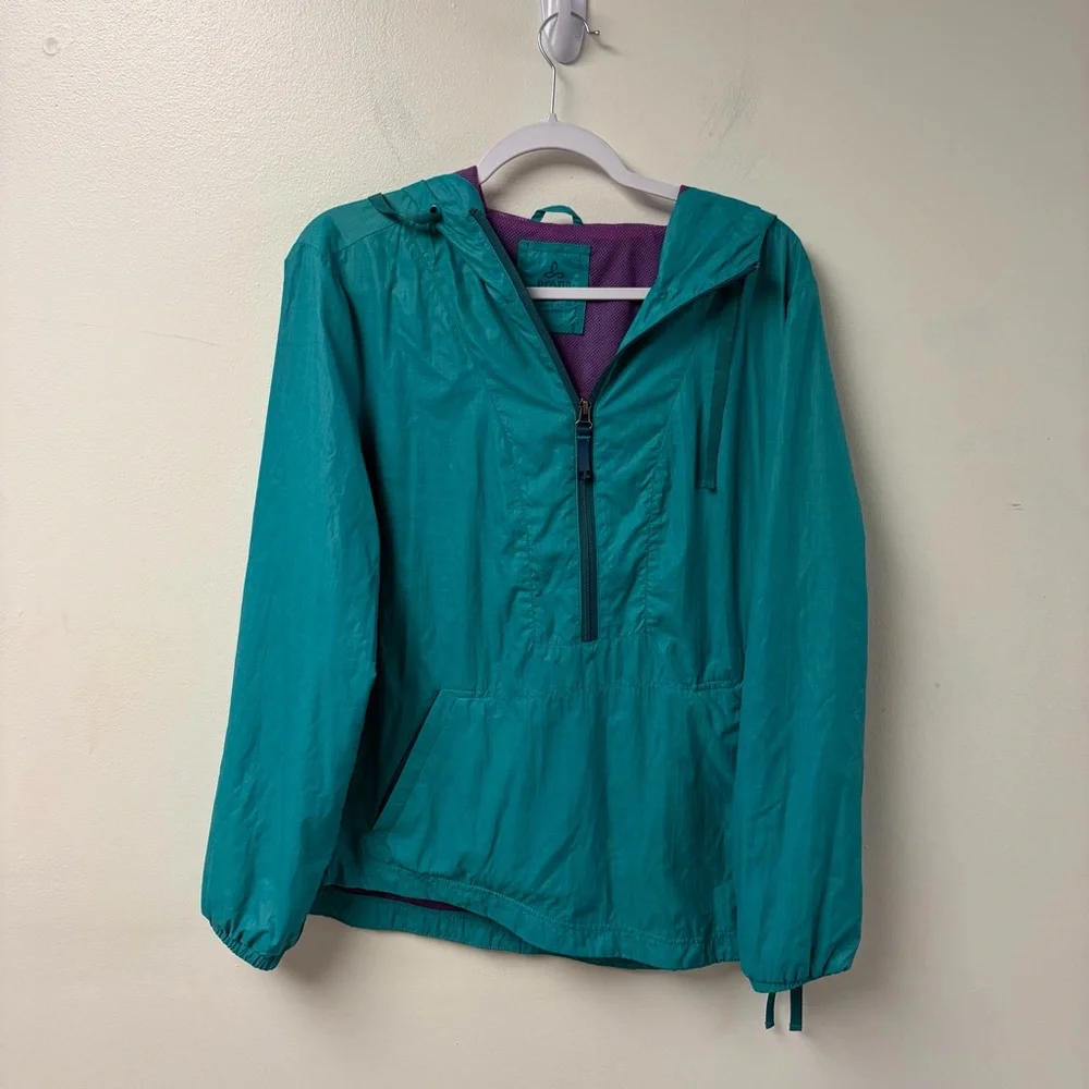 Prana‎ EUC Fiona Anorak Jacket Teal Dragonfly Size Medium